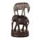16" Multicolor Safari Animals Stacked Decorative Sculpture with Round Base